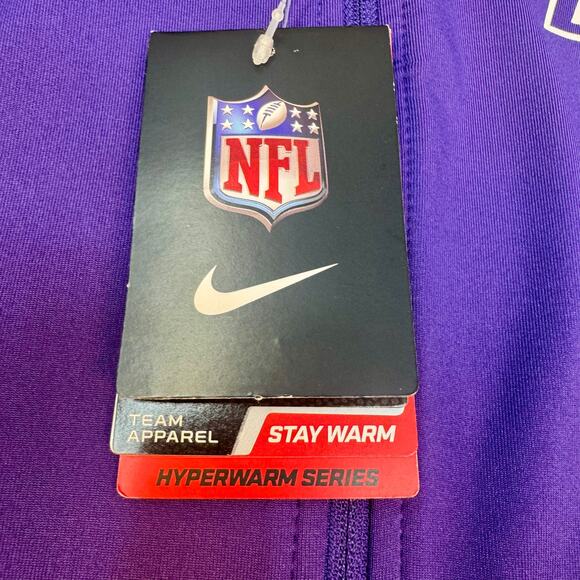 Baltimore Ravens Nike Purple Champ Drive Pro Hyperwarm Half Zip Jacket - Picture 10 of 10